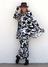 SPLOTCHIE Frenchie Flare Thumbhole Top